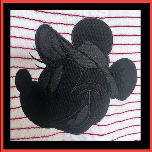 LACOSTE X DISNEY Collaboration Collector Minnie Striped Women Crewneck Sweater M - Picture 2 of 15